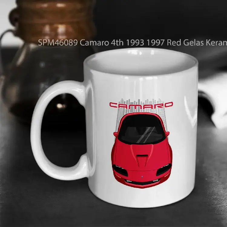 SPM46089 Camaro 4th 1993 1997 Red Gelas Keramik Supermug