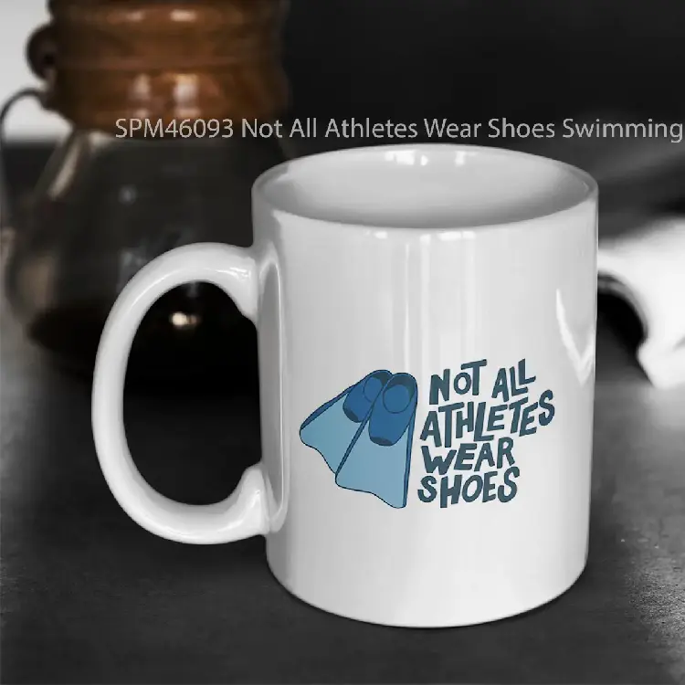 SPM46093 Not All Athletes Wear Shoes Swimming Gelas Keramik Supermug