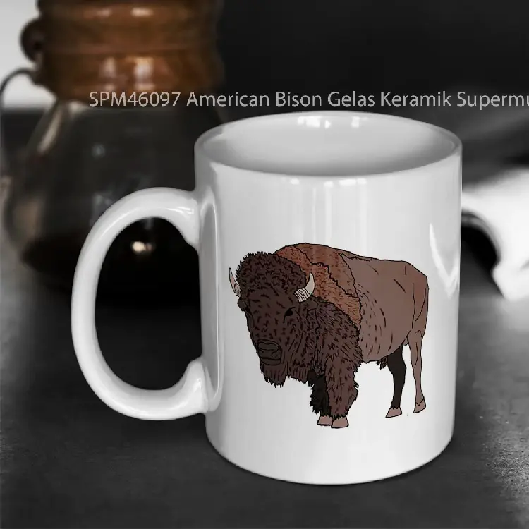 SPM46097 American Bison Gelas Keramik Supermug