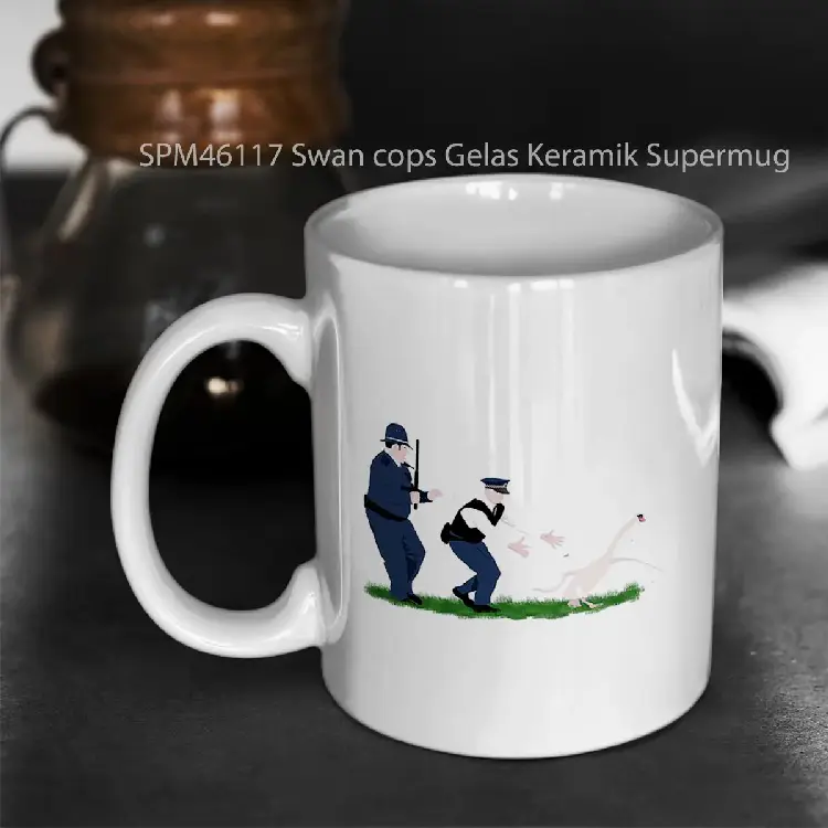 SPM46117 Swan cops Gelas Keramik Supermug