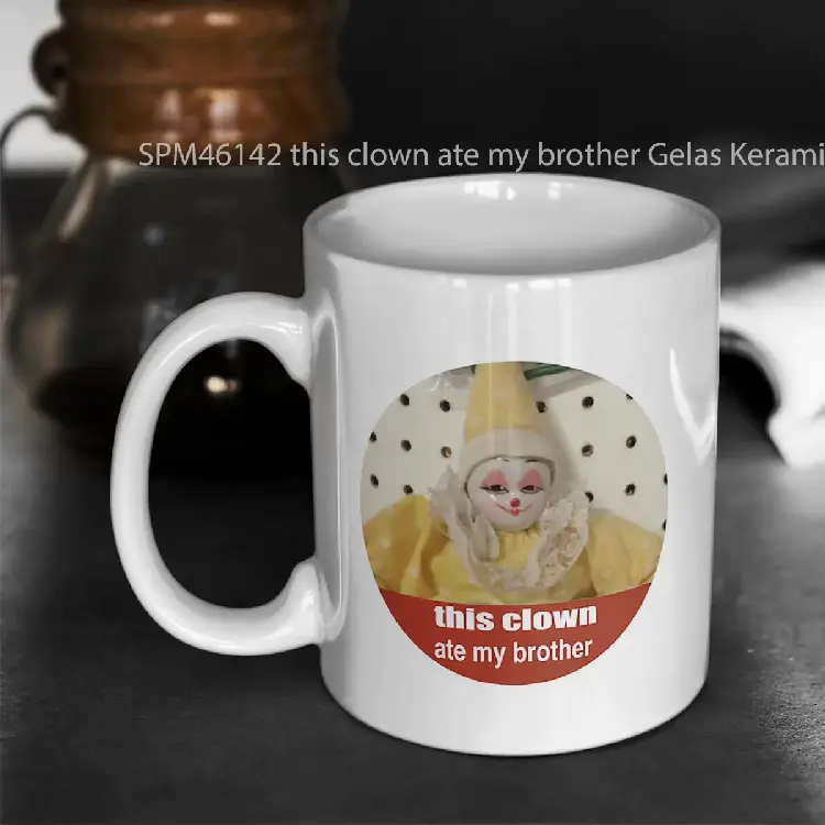 SPM46142 this clown ate my brother Gelas Keramik Supermug