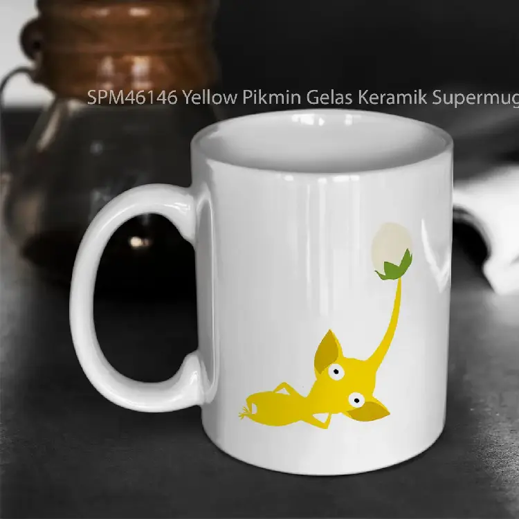 SPM46146 Yellow Pikmin Gelas Keramik Supermug