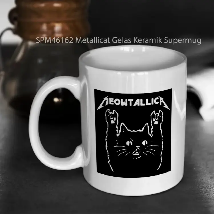 SPM46162 Metallicat Gelas Keramik Supermug