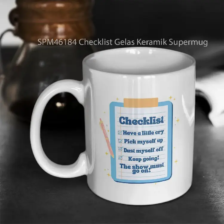 SPM46184 Checklist Gelas Keramik Supermug