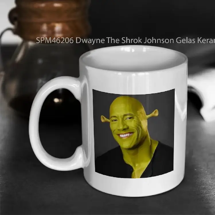 SPM46206 Dwayne The Shrok Johnson Gelas Keramik Supermug