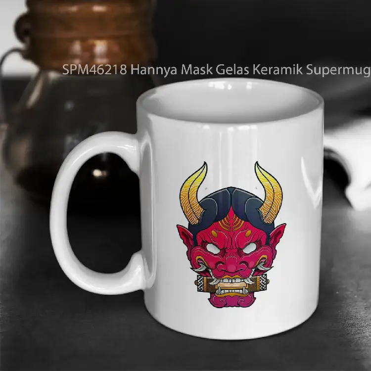 SPM46218 Hannya Mask Gelas Keramik Supermug