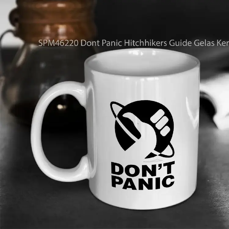 SPM46220 Dont Panic Hitchhikers Guide Gelas Keramik Supermug