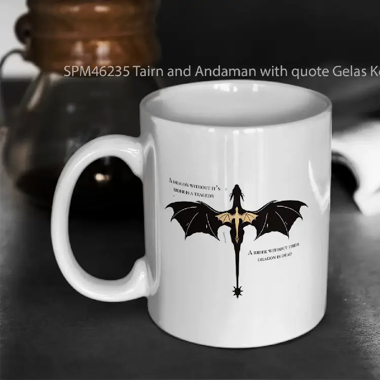 SPM46235 Tairn and Andaman with quote Gelas Keramik Supermug