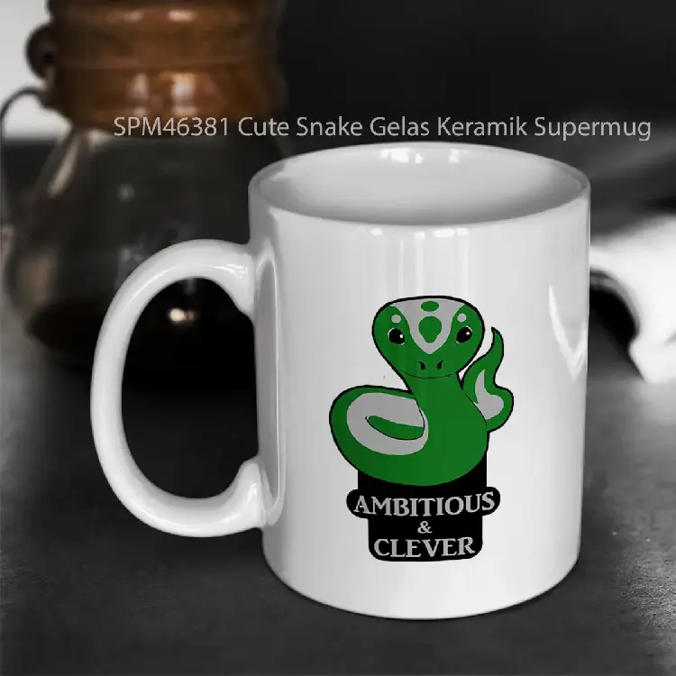 SPM46381 Cute Snake Gelas Keramik Supermug