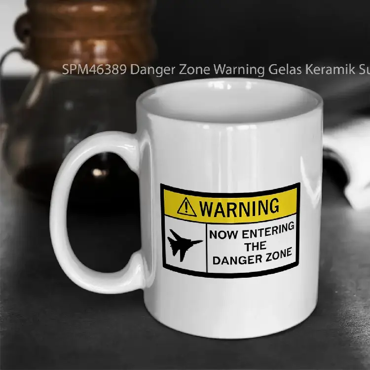 SPM46389 Danger Zone Warning Gelas Keramik Supermug