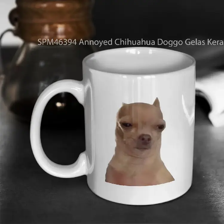 SPM46394 Annoyed Chihuahua Doggo Gelas Keramik Supermug
