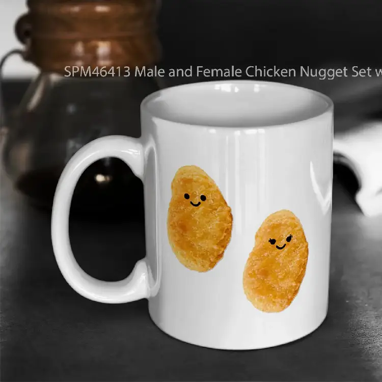 SPM46413 Male and Female Chicken Nugget Set with other items Gelas Keramik Supermug
