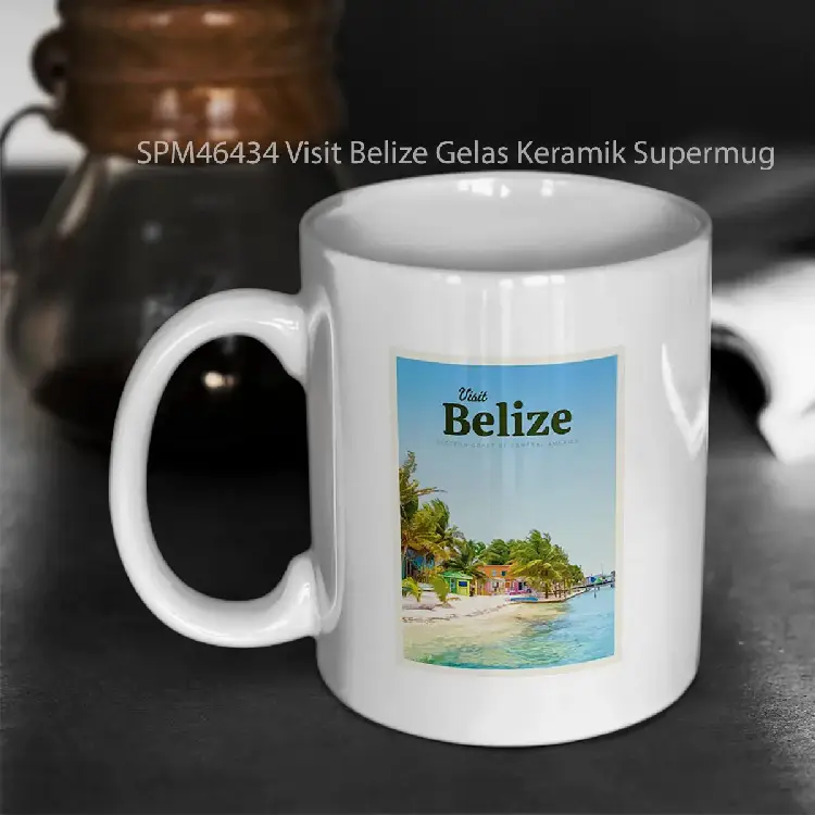 SPM46434 Visit Belize Gelas Keramik Supermug
