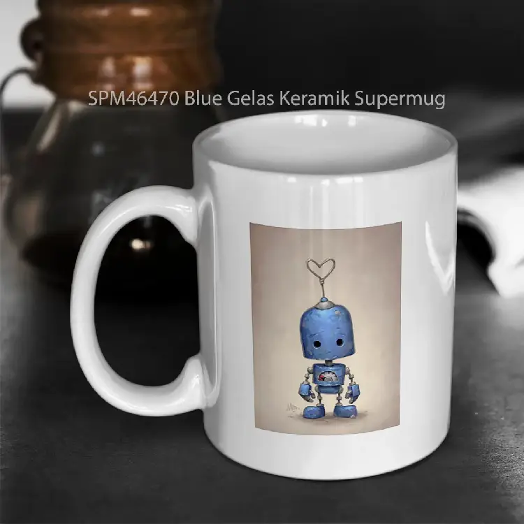 SPM46470 Blue Gelas Keramik Supermug