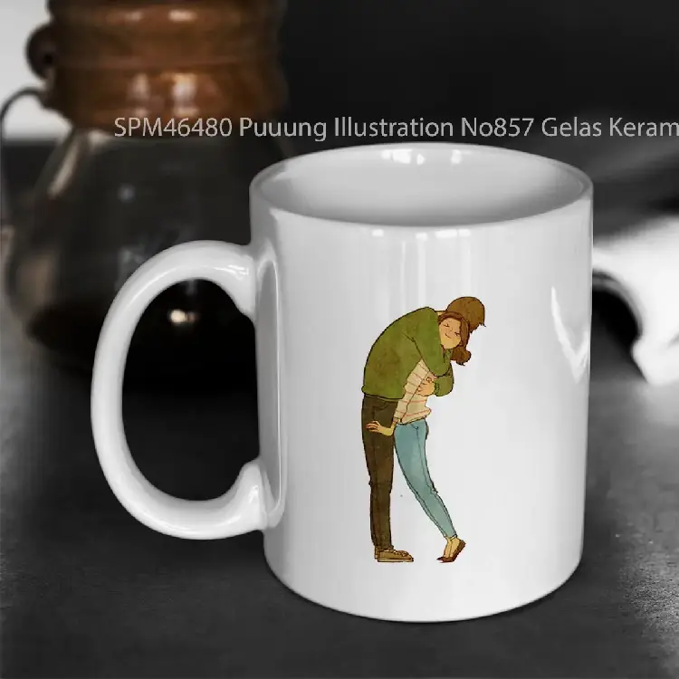 SPM46480 Puuung Illustration No857 Gelas Keramik Supermug