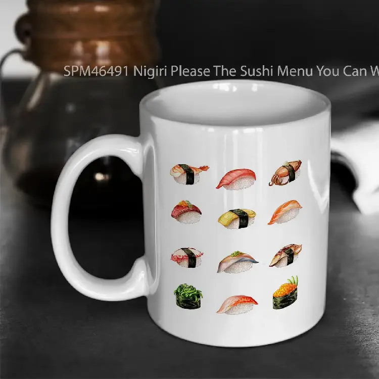 SPM46491 Nigiri Please The Sushi Menu You Can Wear Gelas Keramik Supermug