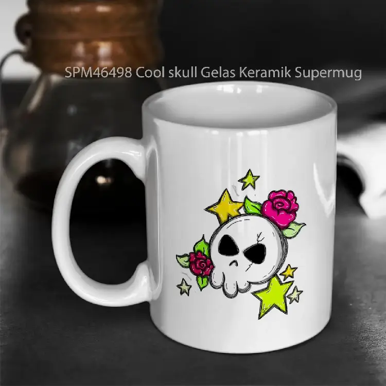 SPM46498 Cool skull Gelas Keramik Supermug