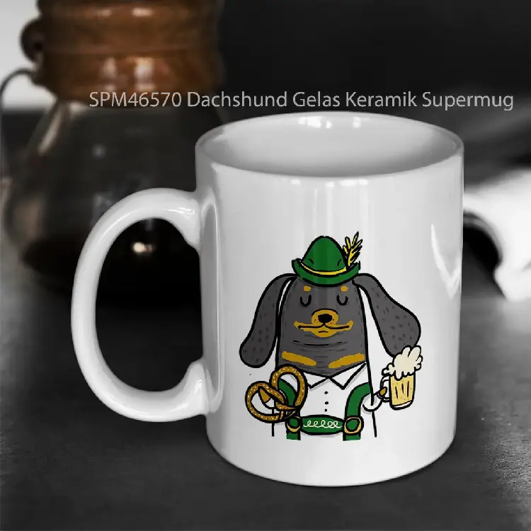 SPM46570 Dachshund Gelas Keramik Supermug