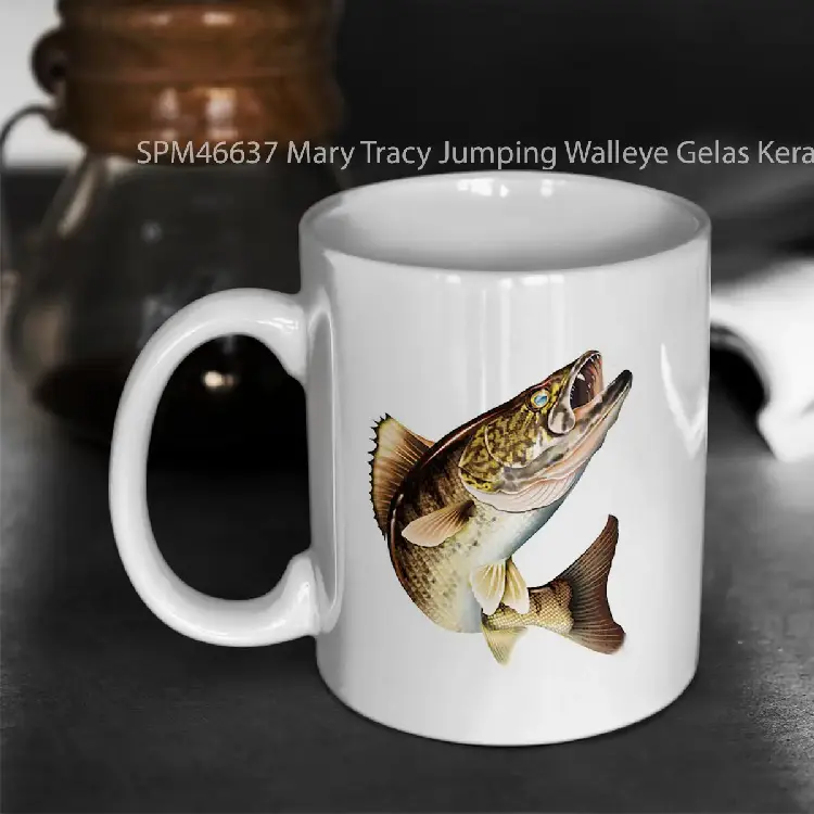 SPM46637 Mary Tracy Jumping Walleye Gelas Keramik Supermug