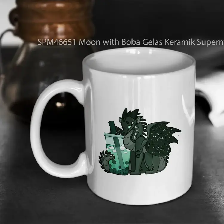 SPM46651 Moon with Boba Gelas Keramik Supermug
