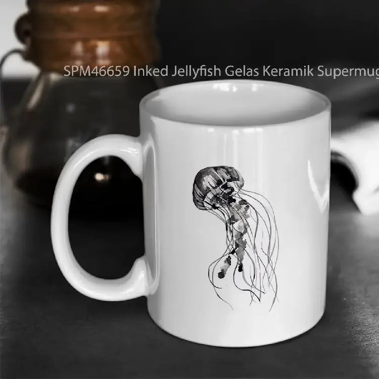 SPM46659 Inked Jellyfish Gelas Keramik Supermug