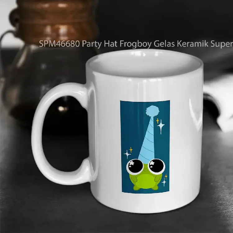 SPM46680 Party Hat Frogboy Gelas Keramik Supermug