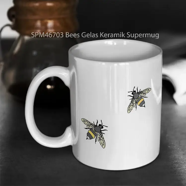 SPM46703 Bees Gelas Keramik Supermug
