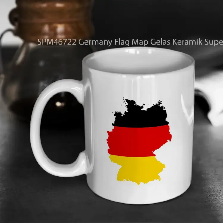 SPM46722 Germany Flag Map Gelas Keramik Supermug