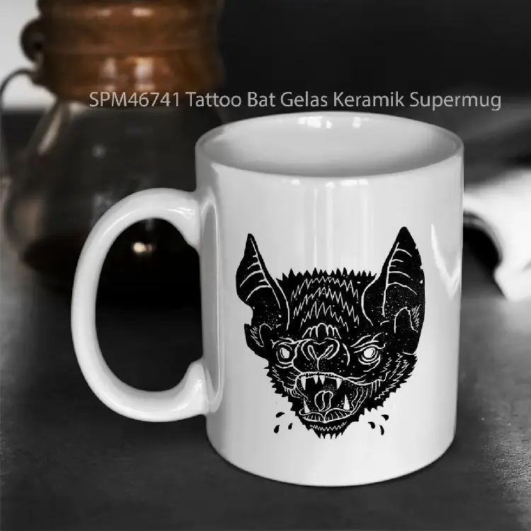 SPM46741 Tattoo Bat Gelas Keramik Supermug