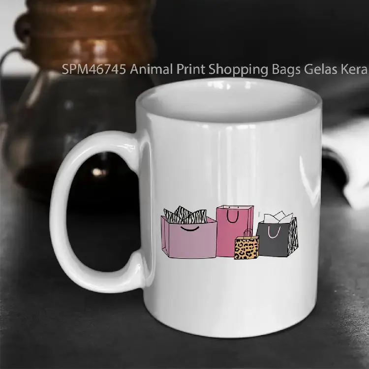 SPM46745 Animal Print Shopping Bags Gelas Keramik Supermug