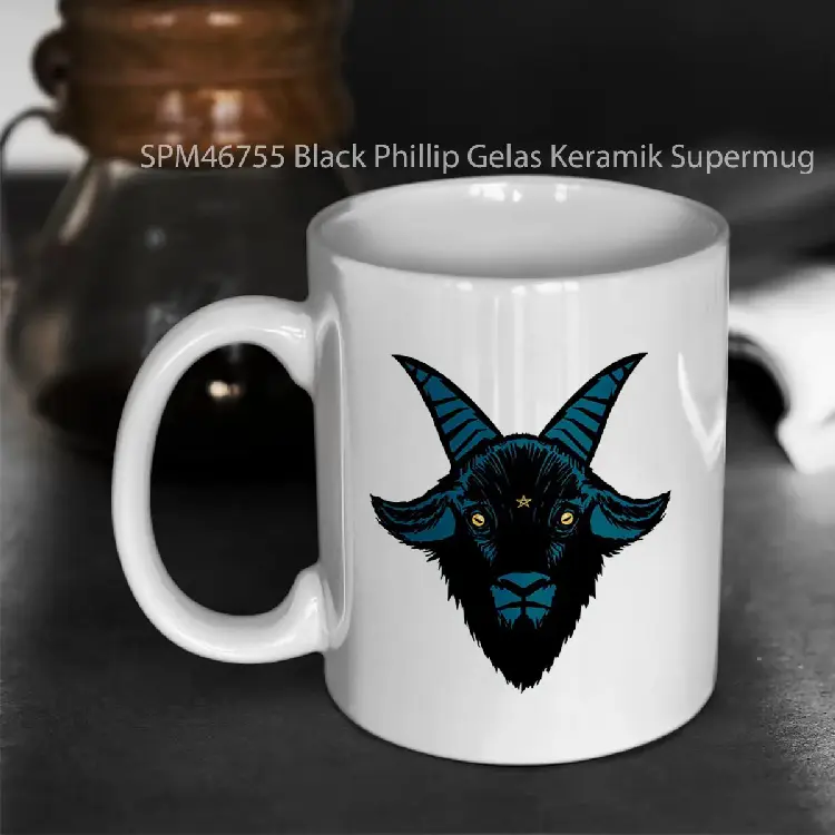 SPM46755 Black Phillip Gelas Keramik Supermug