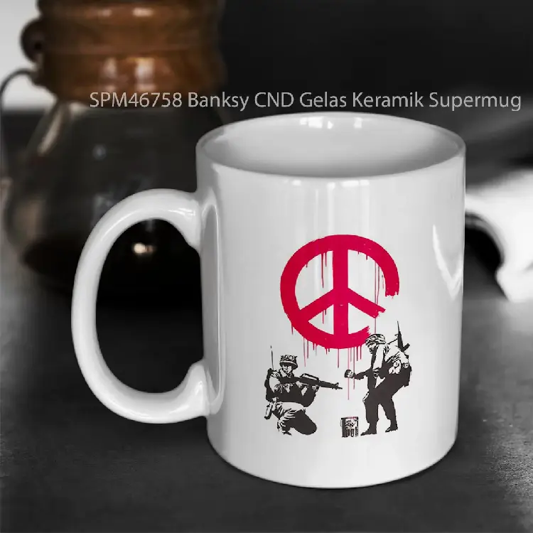 SPM46758 Banksy CND Gelas Keramik Supermug