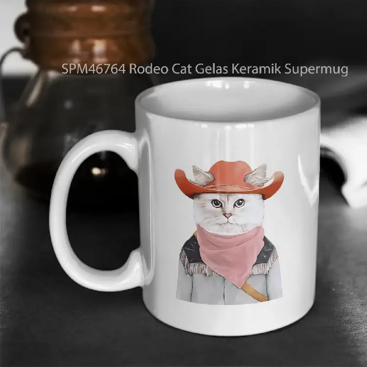SPM46764 Rodeo Cat Gelas Keramik Supermug