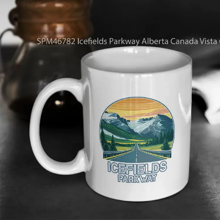 SPM46782 Icefields Parkway Alberta Canada Vista Gelas Keramik Supermug