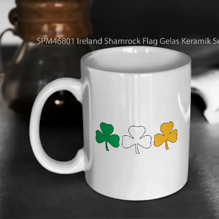 SPM46801 Ireland Shamrock Flag Gelas Keramik Supermug