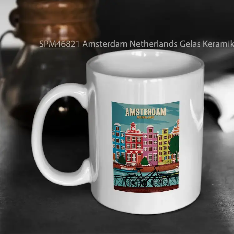 SPM46821 Amsterdam Netherlands Gelas Keramik Supermug