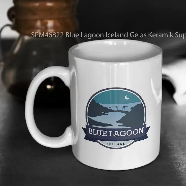 SPM46822 Blue Lagoon Iceland Gelas Keramik Supermug