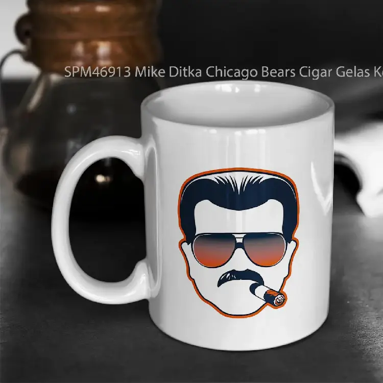 SPM46913 Mike Ditka Chicago Bears Cigar Gelas Keramik Supermug