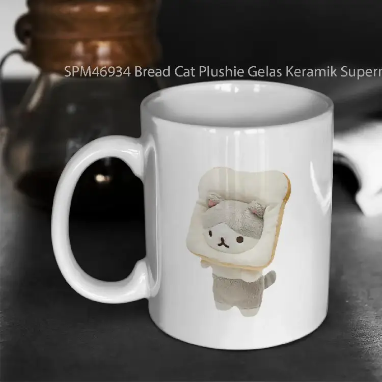 SPM46934 Bread Cat Plushie Gelas Keramik Supermug