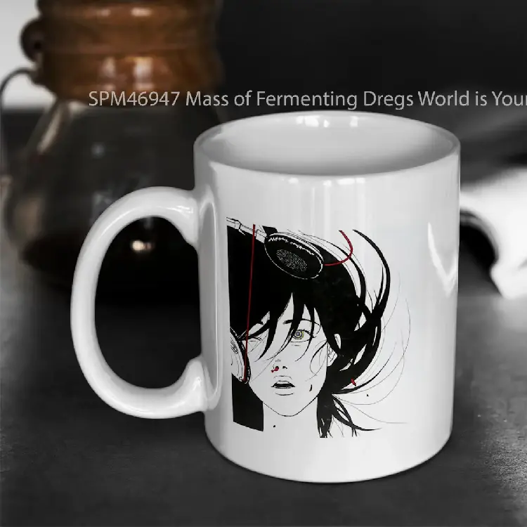 SPM46947 Mass of Fermenting Dregs World is Yours Gelas Keramik Supermug