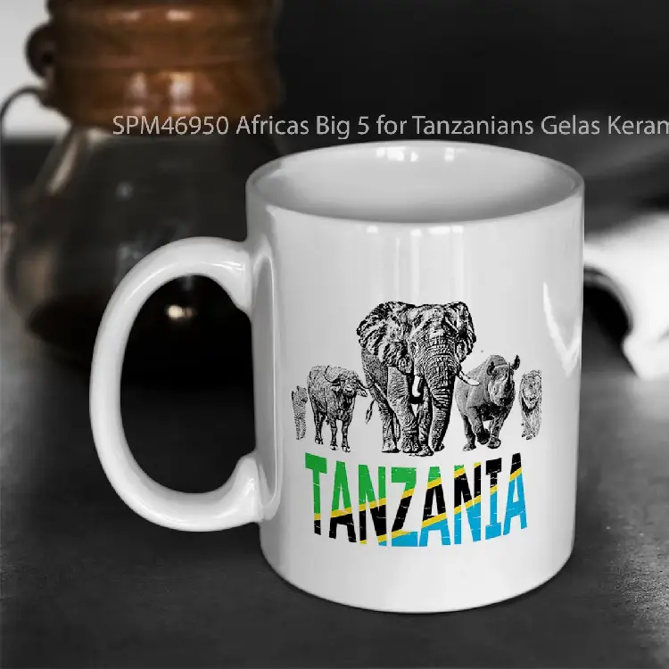 SPM46950 Africas Big 5 for Tanzanians Gelas Keramik Supermug