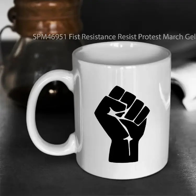 SPM46951 Fist Resistance Resist Protest March Gelas Keramik Supermug