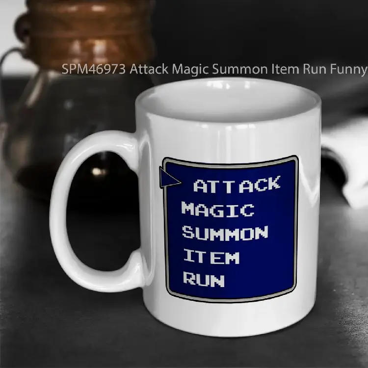 SPM46973 Attack Magic Summon Item Run Funny Final Fantasy Gift for Gamers Gelas Keramik Supermug