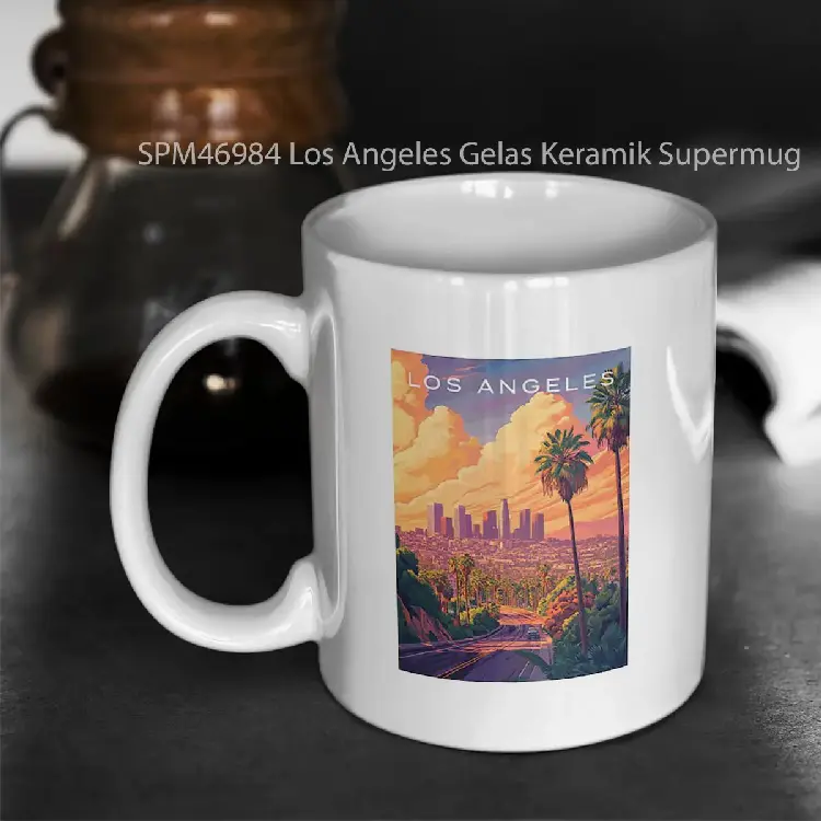 SPM46984 Los Angeles Gelas Keramik Supermug