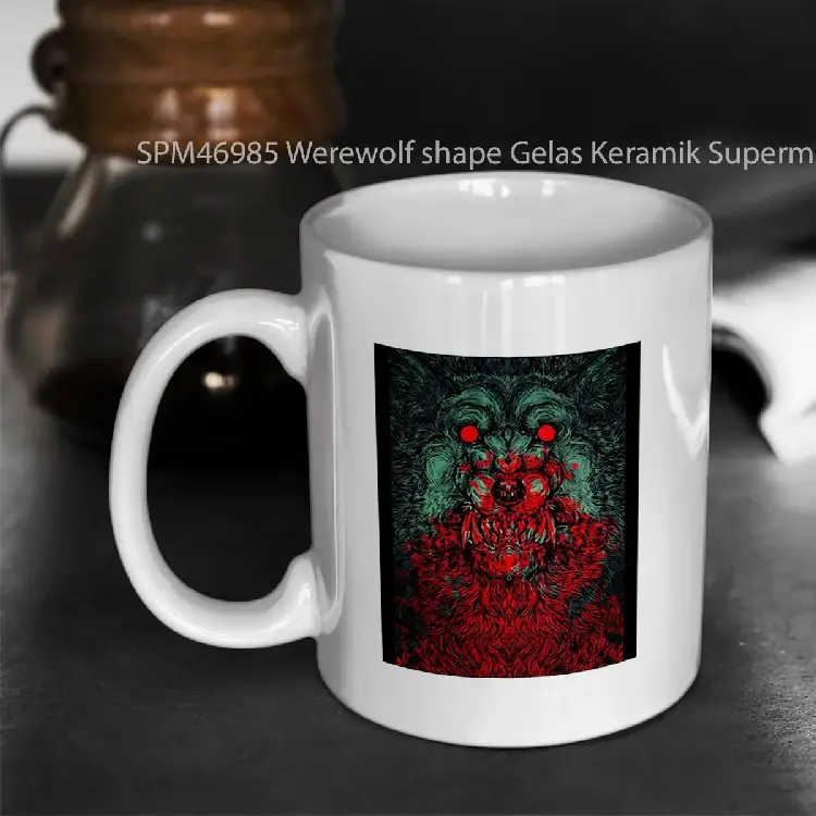 SPM46985 Werewolf shape Gelas Keramik Supermug