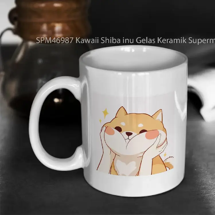 SPM46987 Kawaii Shiba inu Gelas Keramik Supermug