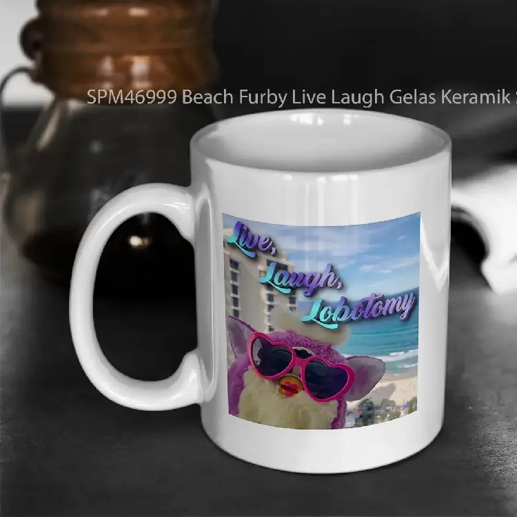SPM46999 Beach Furby Live Laugh Gelas Keramik Supermug