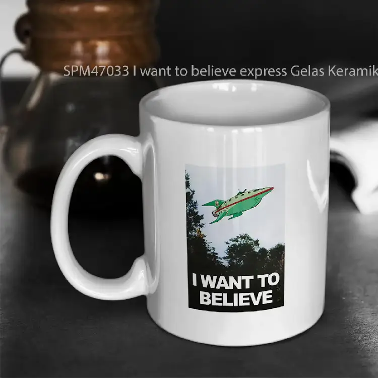 SPM47033 I want to believe express Gelas Keramik Supermug