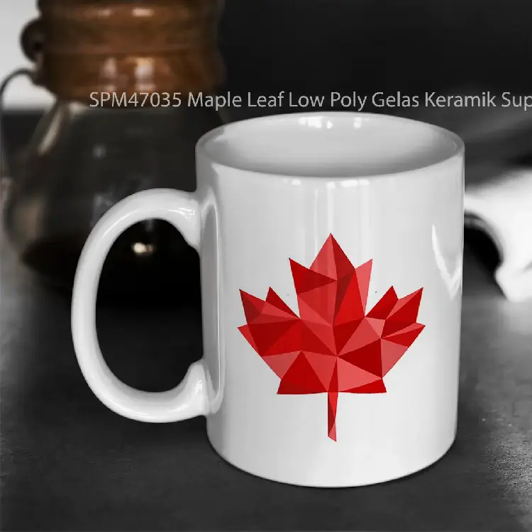 SPM47035 Maple Leaf Low Poly Gelas Keramik Supermug