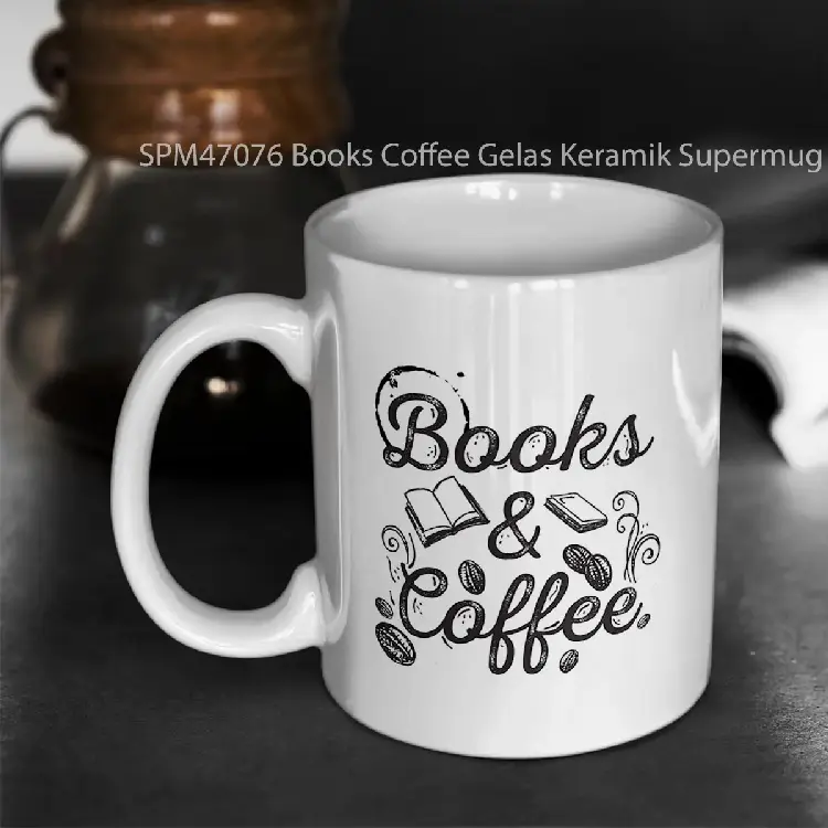 SPM47076 Books Coffee Gelas Keramik Supermug